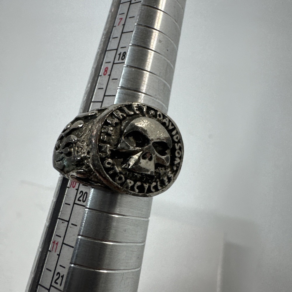 Sterling Silver Harley Davidson Motorcycles Skull Ring Sz 9 925